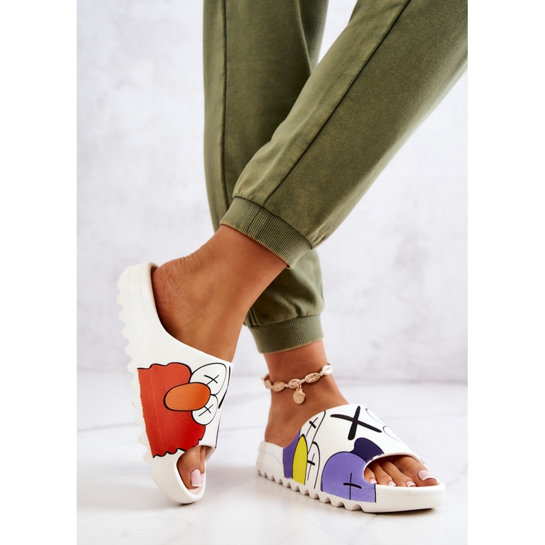 Papuci De Cauciuc Cu Print Monstri Albi 2