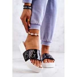 Papuci de cauciuc de damă Big Star JJ274A276 alb și negru 1