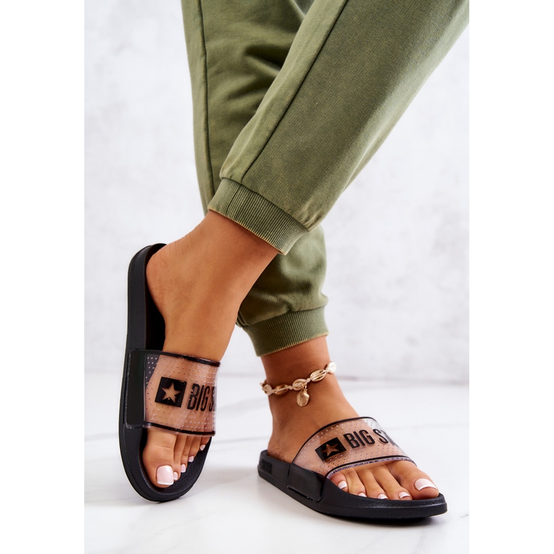 Papuci de damă Big Star JJ274639 Negri negru 2