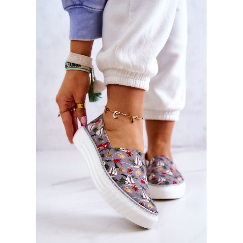 Pantofi de damă Slip On Memory Foam Big Star JJ276015 Gri 1