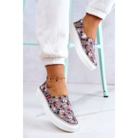 Pantofi de damă Slip On Memory Foam Big Star JJ276015 Gri 4