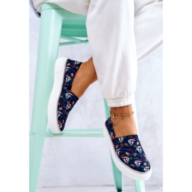 Pantofi de damă Slip On Memory Foam Big Star JJ276016 Bleumarin multicolor 6