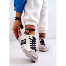 Tenisi de damă Big Star JJ274350 Tenisi albi și negri negru 1