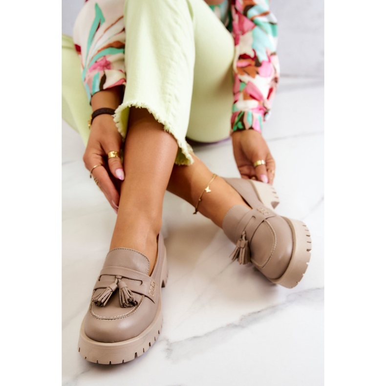 Pantofi dama piele Franjuri Maciejka 05497-04 Bej 1