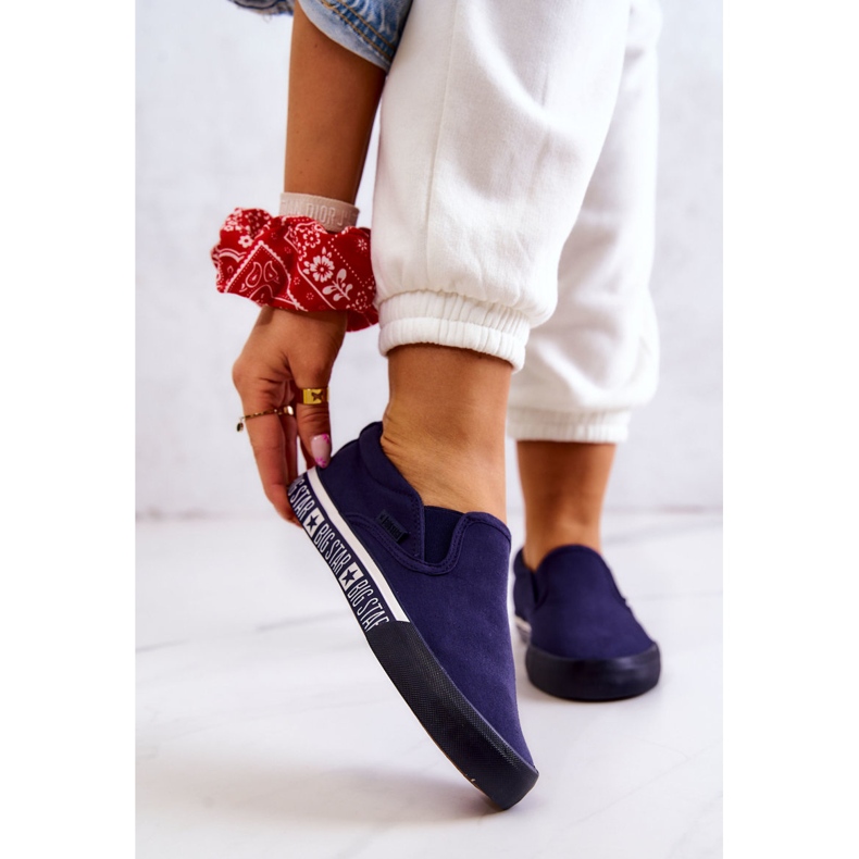 Pantofi de damă cu slip-on Big Star HH274011 Bleumarin albastru 1