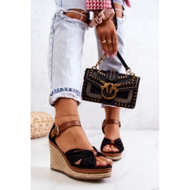 Sandale Damă On Wedge Big Star JJ274937 Negru 1