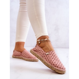 Espadrile De Damă Cu Buline Big Star JJ274869 Roz 2