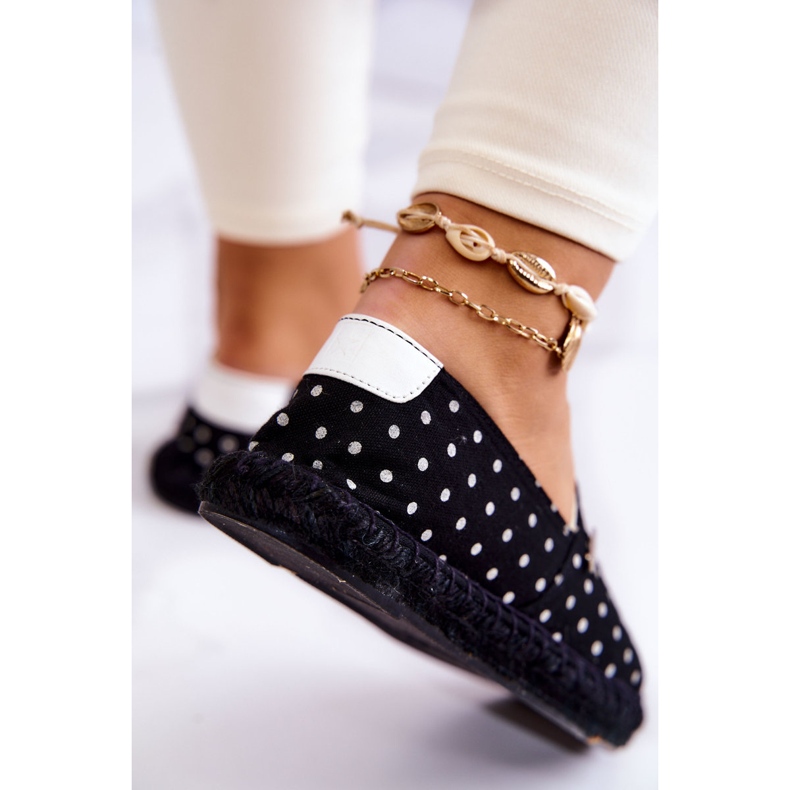Espadrile De Damă Cu Buline Big Star JJ274867 Negru 2