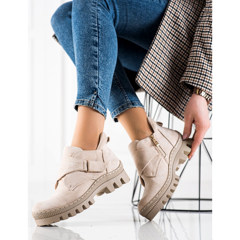 S. BARSKI Cizme S.BARSKI Velcro bej 1 S. BARSKI Cizme S.BARSKI Velcro bej 1