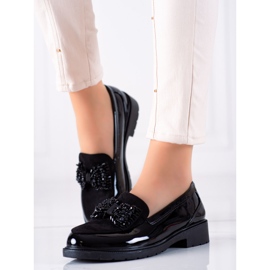 S. BARSKI Pantofi cu fundita decorativa S.BARSKI negru 1