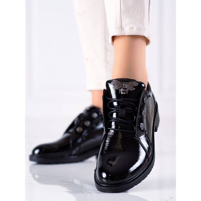 S. BARSKI Pantofi cu siret S.BARSKI negru 1