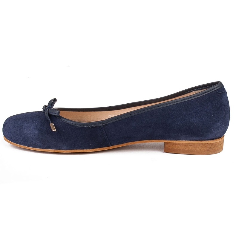 Marco Shoes Balerini din piele de căprioară 1152P în bleumarin albastru marin 2