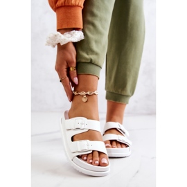 S.Barski Papuci De Cauciuc Corina Alb Cu Catarama 2