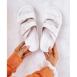 S.Barski Papuci De Cauciuc Corina Alb Cu Catarama 1