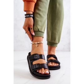 S.Barski Papuci Negri Corina Cauciuc Cu Catarama negru 1 S.Barski Papuci Negri Corina Cauciuc Cu Catarama negru 1