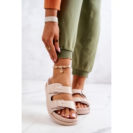 S.Barski Papuci Cauciuc Cu Catarama Bej Corina 2