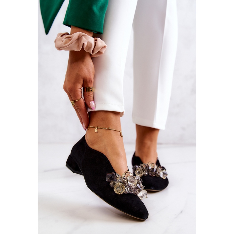 PA2 Pantofi eleganti din piele intoarsa cu decor McQueen negru 1