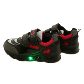 Pantofi sport ADI LED Glowing Velcro News 22DZ32-4836 Gri negru 5