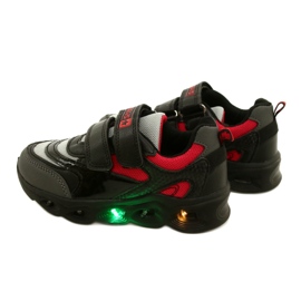 Pantofi sport ADI LED Glowing Velcro News 22DZ32-4836 Gri negru 6