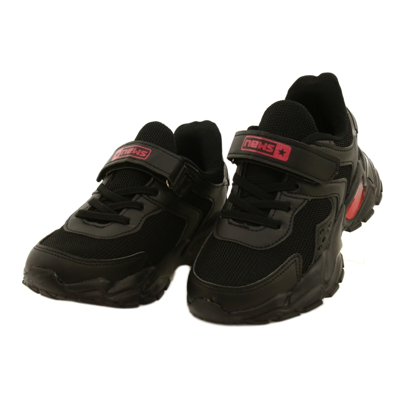 NEWS Pantofi sport cu velcro pentru băieți Noutăți 22DZ32-4930 Negru 2