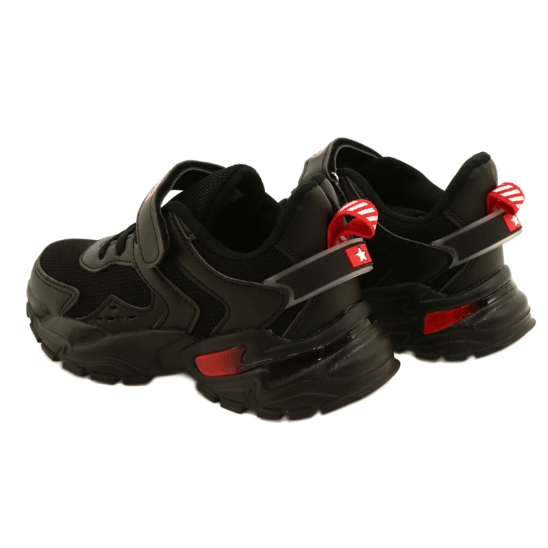 NEWS Pantofi sport cu velcro pentru băieți Noutăți 22DZ32-4930 Negru 5