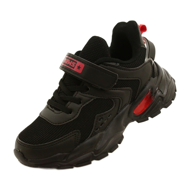 NEWS Pantofi sport cu velcro pentru băieți Noutăți 22DZ32-4930 Negru 4