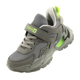 NEWS Pantofi sport pentru băieți pentru Velcro 22Z32-4930 Grey gri 4