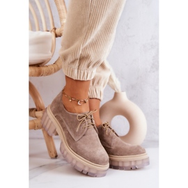 Mocasini de piele intoarsa la moda Bej Lauriss 2 Mocasini de piele intoarsa la moda Bej Lauriss 2