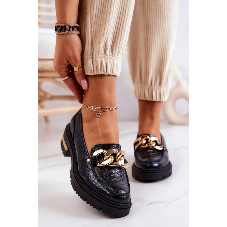 PA2 Mocasini de dama Mocasini din piele negri Mollie negru 2