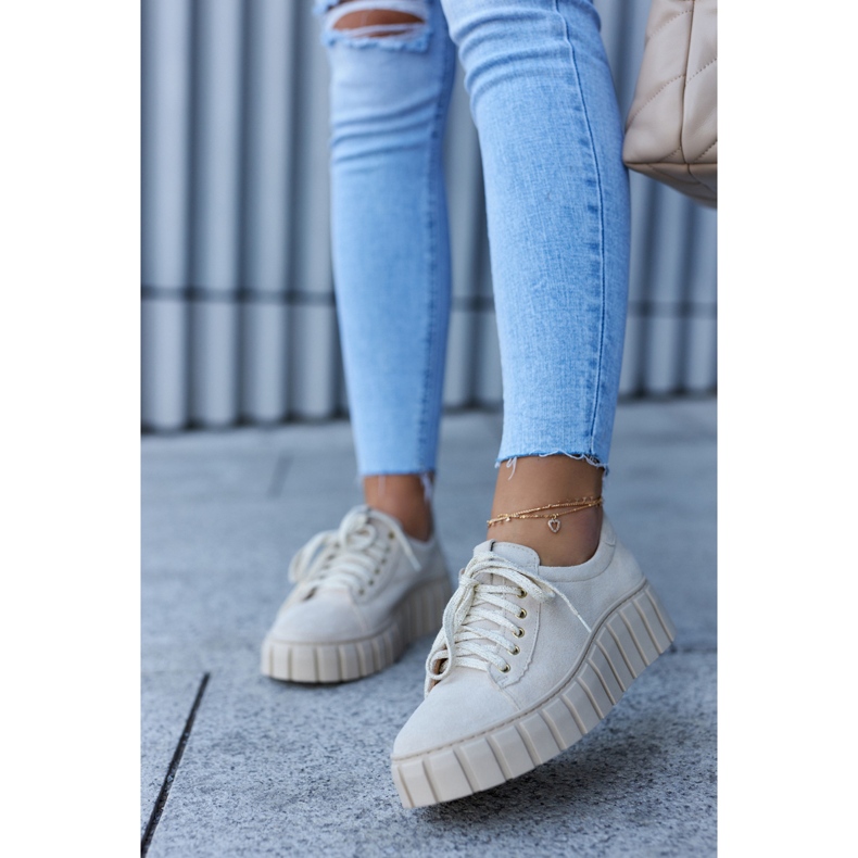 Lewski Shoes Pantofi din piele intoarsa Pantofi Lewski 3163 Bej deschis 1