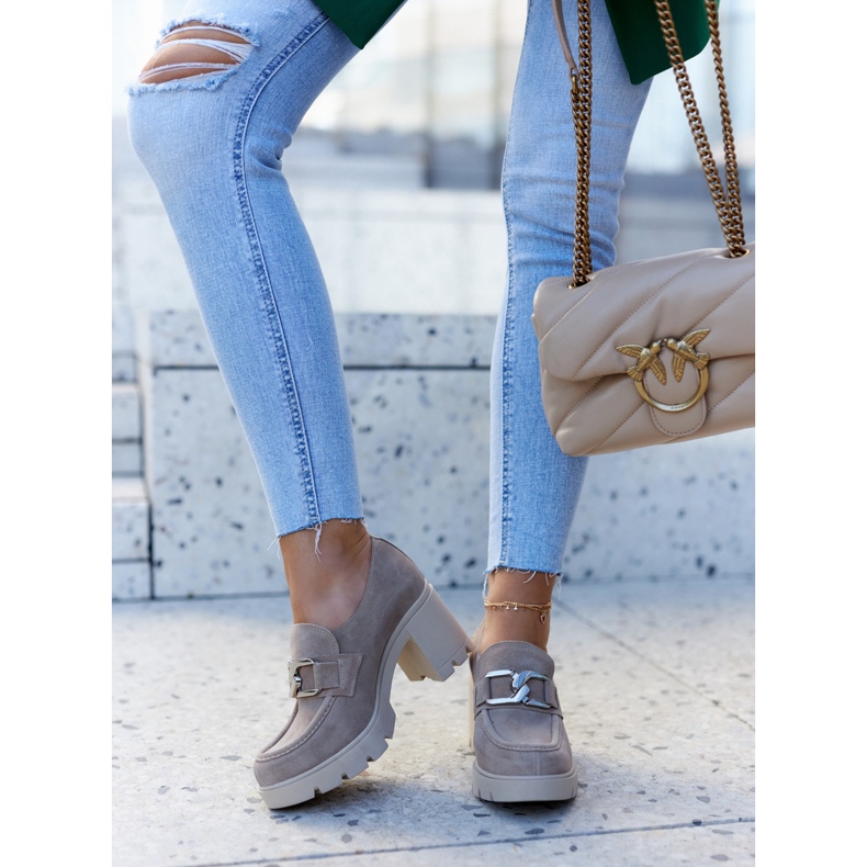 Lemar Pantofi eleganți pe un stâlp cu decor Harmell bej 1