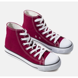 Adidași de culoare burgundă până la glezne de la Bagwell roșu 1 Adidași de culoare burgundă până la glezne de la Bagwell roșu 1