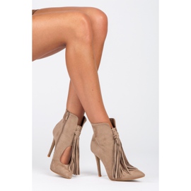 Comer Cizme la modă cu franjuri maro 2