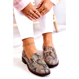 Mocasini dama Laura Messi 2307 bej-negru 3