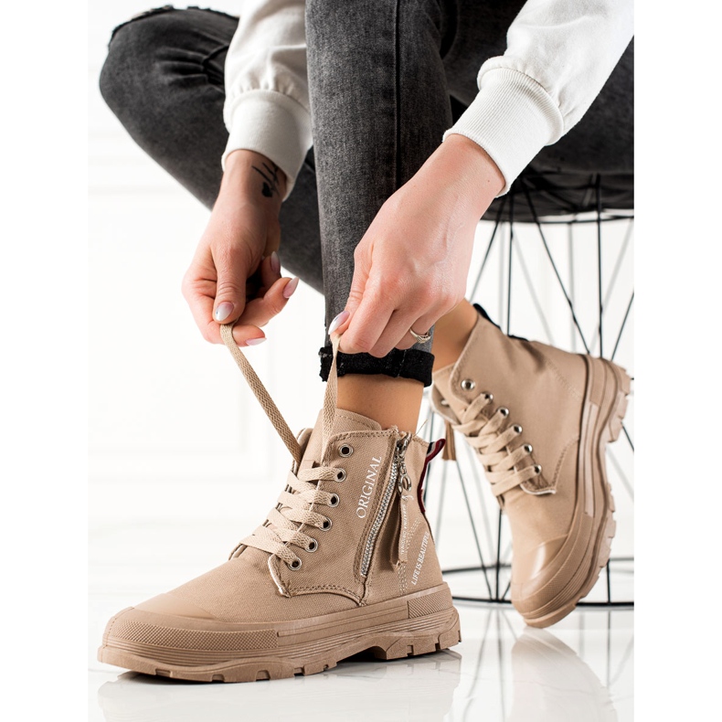 Sabatina Adidași cu fermoar bej 1