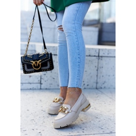 PA2 Mocasini de dama Mocasini din piele Bej Mollie 1