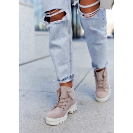 S.Barski Cizme din piele intoarsa Tied Dalles violet deschis 2