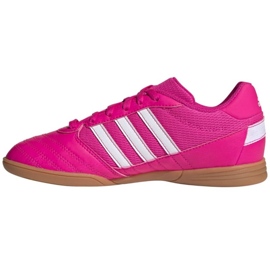 Ghete de fotbal Adidas Super Sala Jr G55911 trandafiri și violete 1