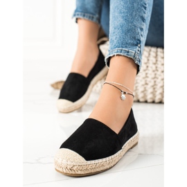 Bestelle Espadrile din piele neagră negru 1