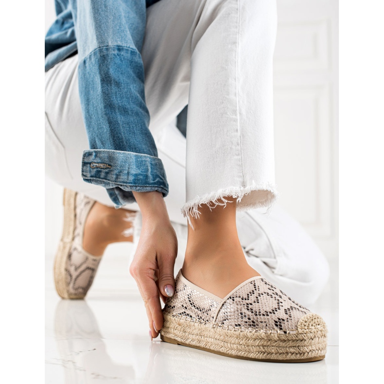 Bestelle Espadrile Pe Platforma Print Snake bej 2