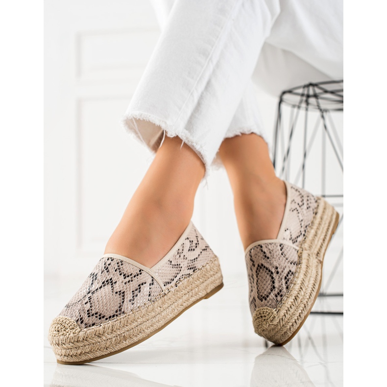 Bestelle Espadrile Pe Platforma Print Snake bej 1