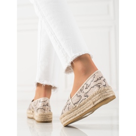 Bestelle Espadrile Pe Platforma Print Snake bej 3