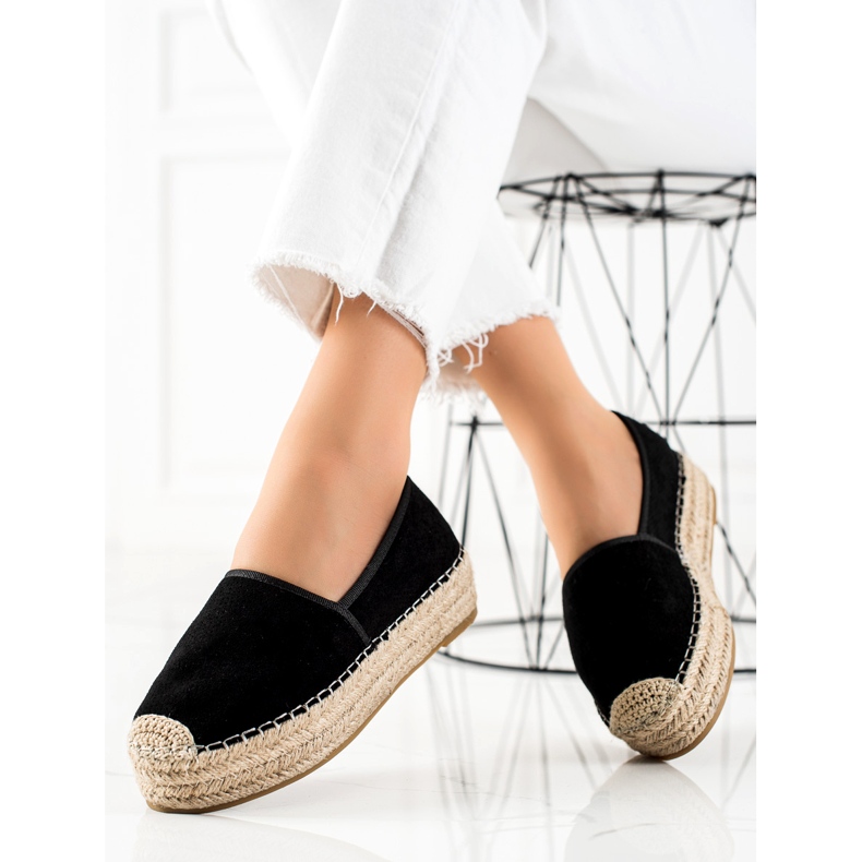 Bestelle Espadrile negre pe platformă negru 1 Bestelle Espadrile negre pe platformă negru 1