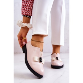 S.Barski Pantofi brogues de damă cu decor Janelle bej roz 1