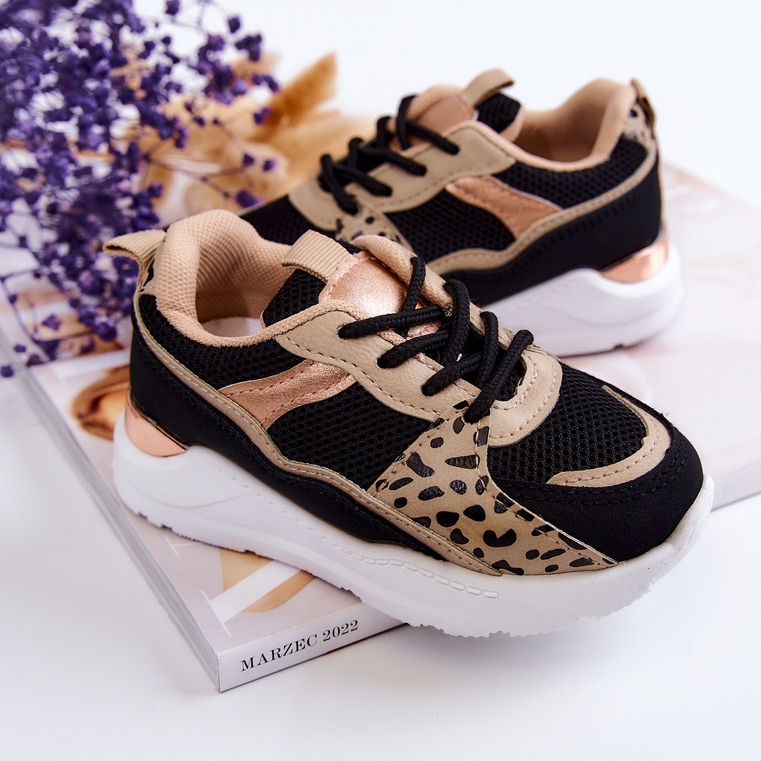 FR1 Pantofi Sport Copii Pantofi Negru și Bej Kizzie 2 FR1 Pantofi Sport Copii Pantofi Negru și Bej Kizzie 2