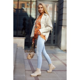 S.Barski Cizme din piele intoarsa Trappers cu cusaturi layden gri deschis bej 1 S.Barski Cizme din piele intoarsa Trappers cu cusaturi layden gri deschis bej 1