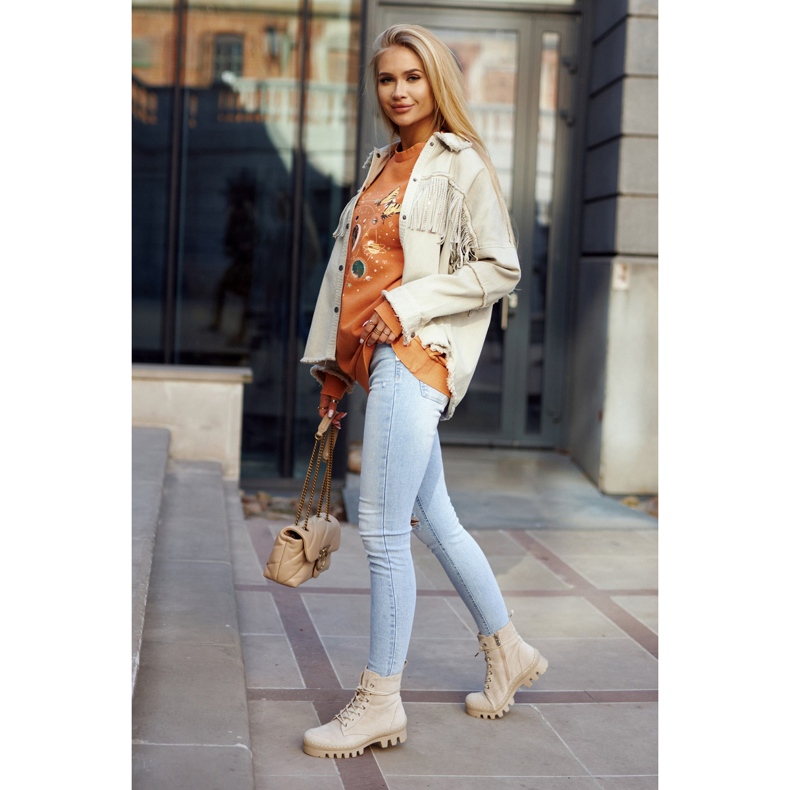 S.Barski Cizme din piele intoarsa Trappers cu cusaturi layden gri deschis bej 1 S.Barski Cizme din piele intoarsa Trappers cu cusaturi layden gri deschis bej 1