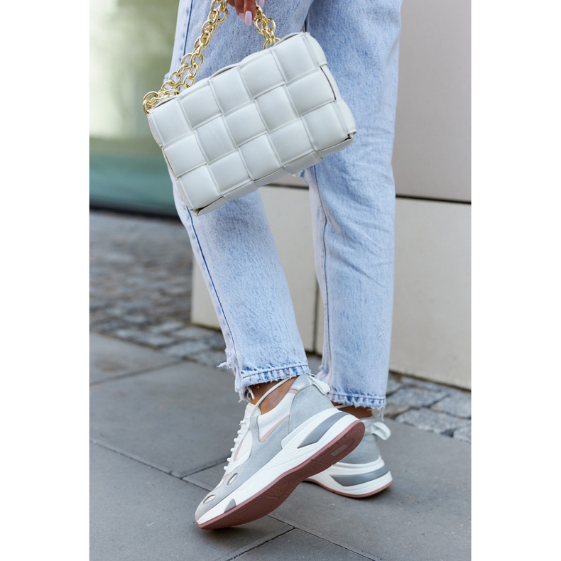 Vinceza Pantofi sport damă pantofi sport alb-gri Spencer 1