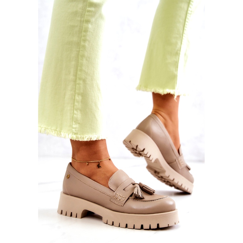 Pantofi dama piele Franjuri Maciejka 05497-04 Bej 3