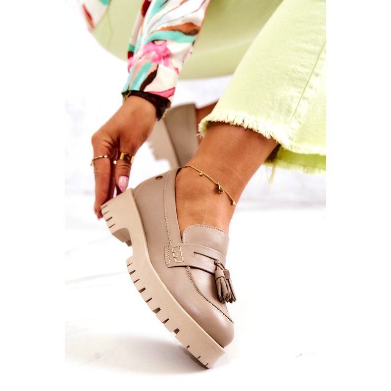 Pantofi dama piele Franjuri Maciejka 05497-04 Bej 4